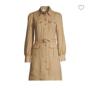 Michael Kors Hemp Utility Dress Tan Size 8
